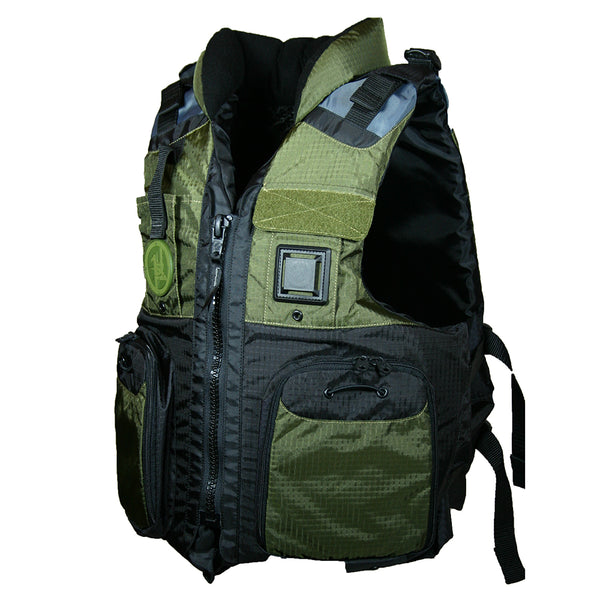 First Watch AV-800 Four Pocket Flotation Vest - OD Green - Small to Medium  [AV-800-GN-S/M]