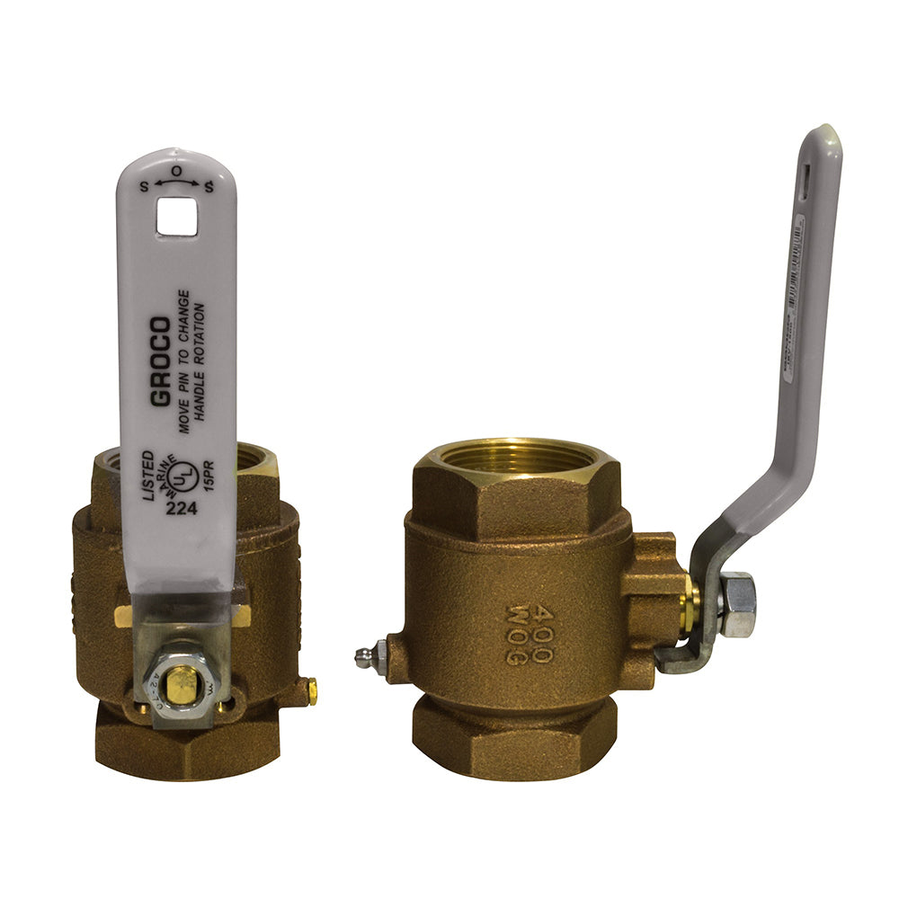 GROCO 1/2&quot; NPT Bronze In-Line Ball Valve [IBV-500]