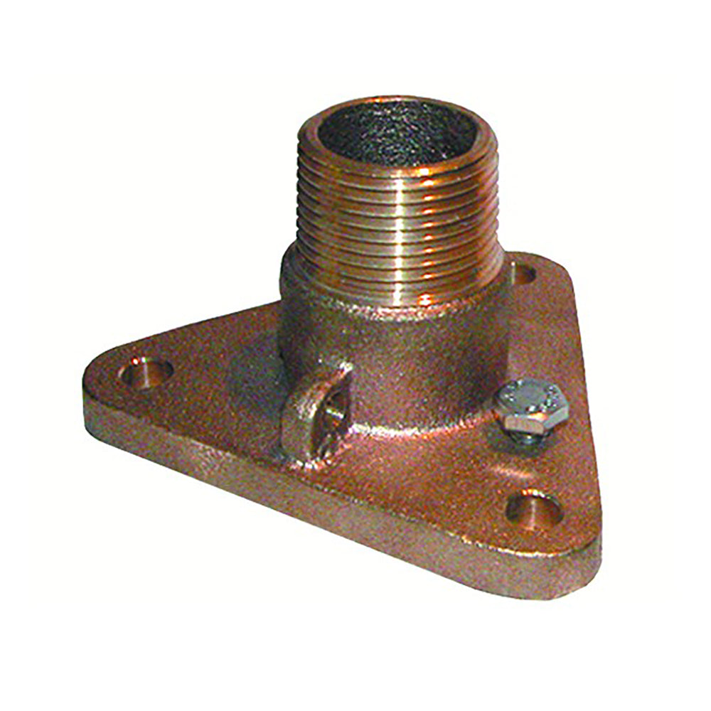 GROCO 1-1/4&quot; Bronze NPS to NPT Flange Adapter [IBVF-1250]