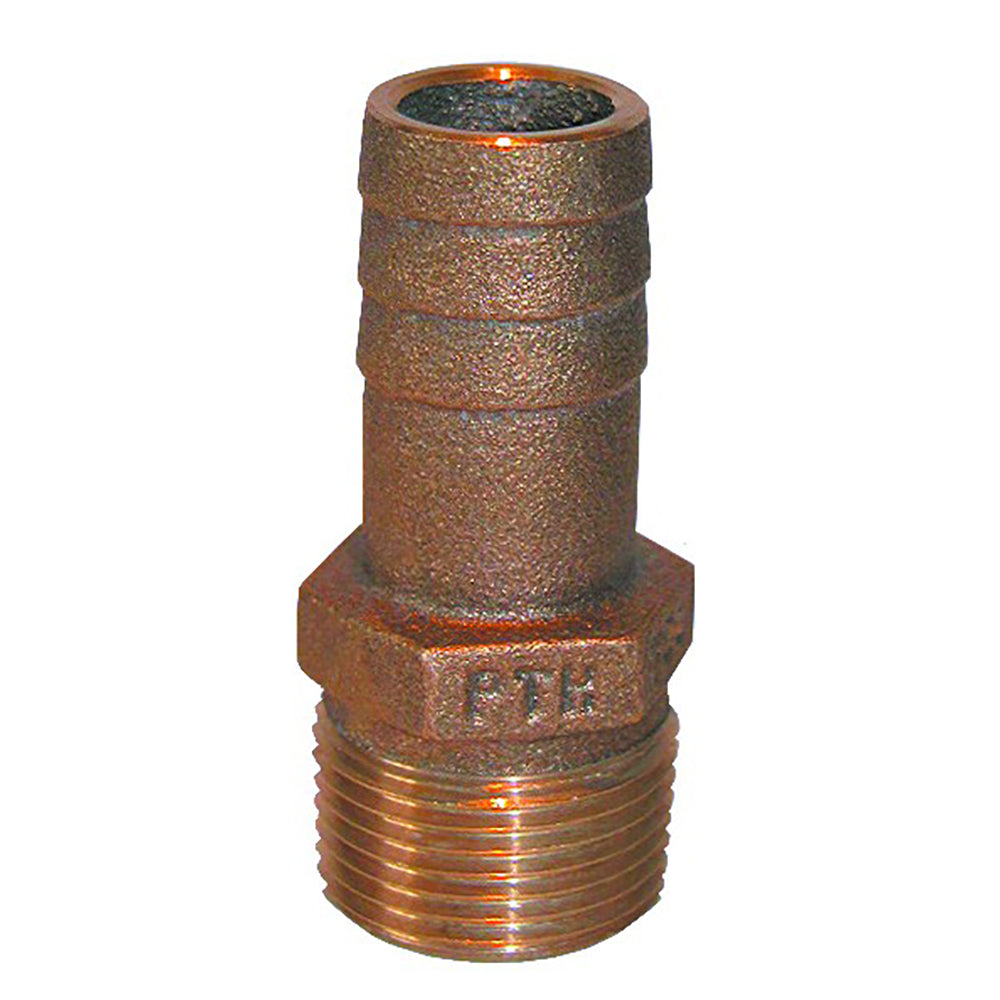 GROCO 1-1/4&quot; NPT x 1-1/8&quot; ID Bronze Pipe to Hose Straight Fitting [PTH-1125]