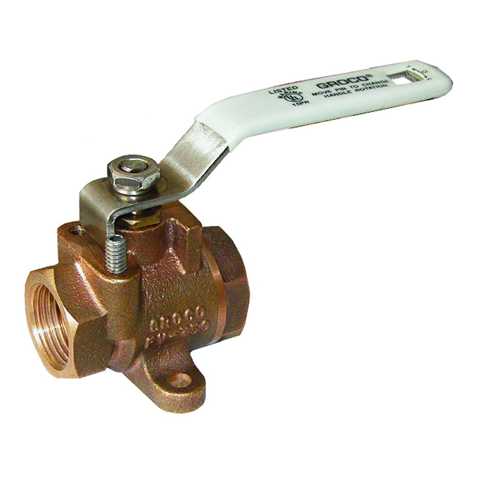 GROCO 3/4&quot; NPT Bronze Inline Fuel Valve [FV-750]