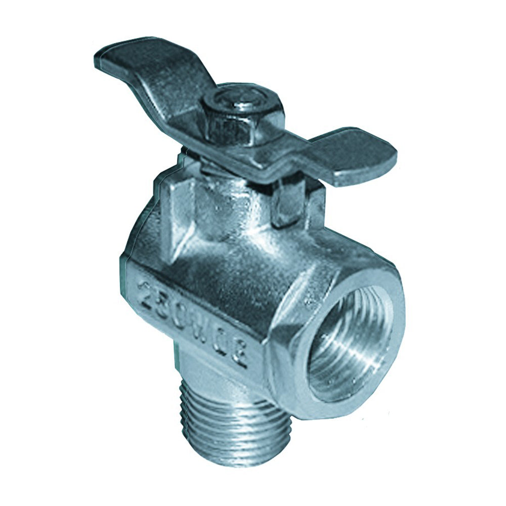 GROCO 1/2&quot; NPT 90 Stainless Steel Fuel Valve [FV-590-S]