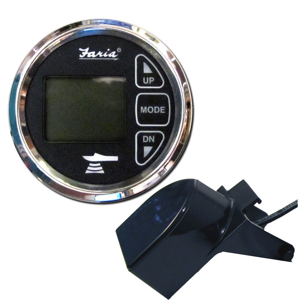 Faria Chesapeake Black 2&quot; Dual Depth  Temp Sounder w/Transom Mount Transducer [13752]