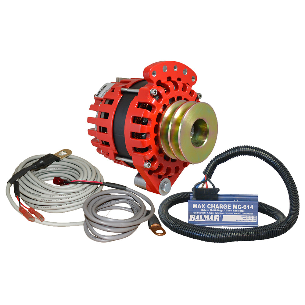 Balmar Alternator 1-2&quot; Single Foot Dual V Pulley Regulator  Temp Sensor - 170A Kit - 12V [XT-SF-170-DV-KIT]