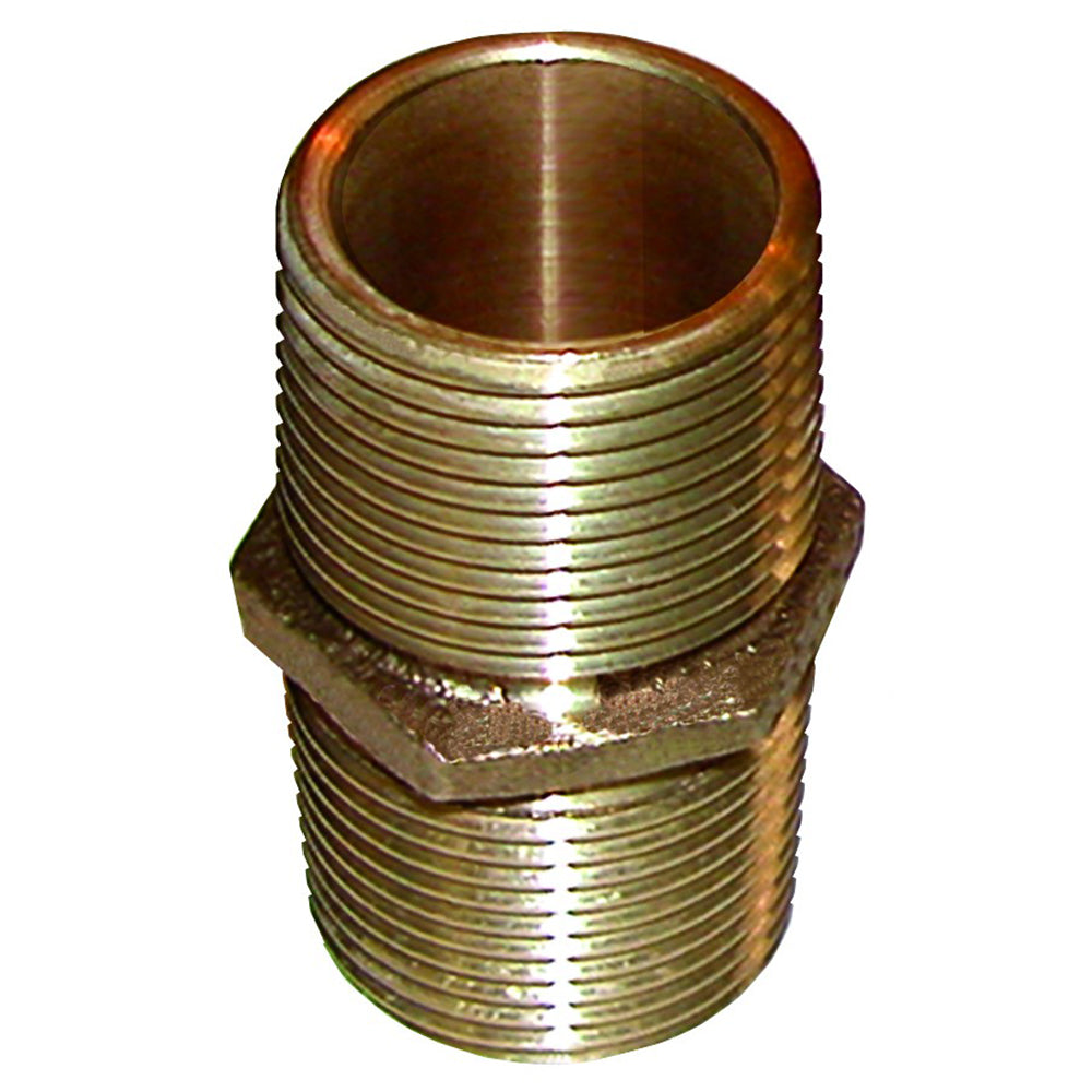 GROCO Bronze Pipe Nipple - 1&quot; NPT [PN-1000]