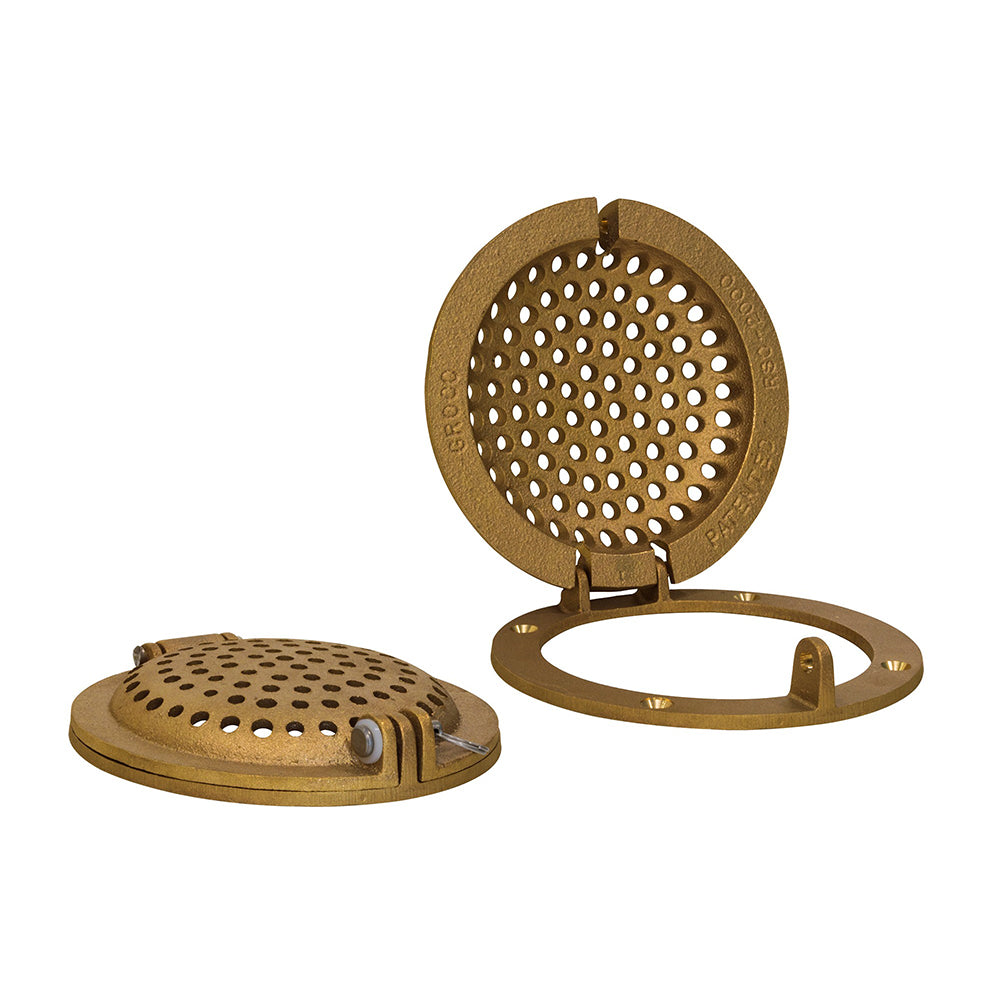 GROCO Bronze Round Hull Strainer w/Access Door f/Up To 1&quot; Thru-Hull [RSC-1000]