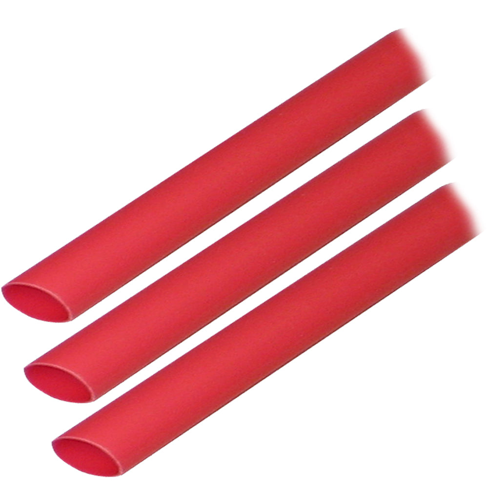 Ancor Heat Shrink Tubing 3/16&quot; x 3&quot; - Red - 3 Pieces [302603]