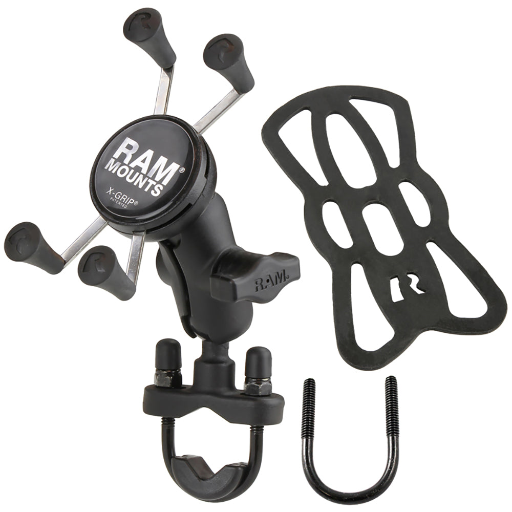 RAM Mount X-Grip Phone Mount w/Handlebar U-Bolt Base
