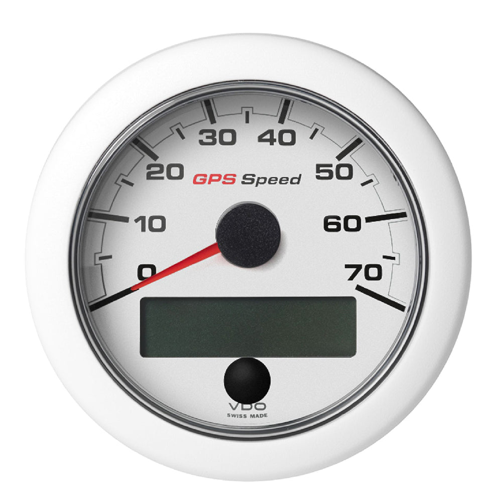 Veratron 3-3/8&quot; (85mm) OceanLink GPS Speedometer (0-70 KN/MPH/KMH) - White Dial  Bezel [A2C1352090001]