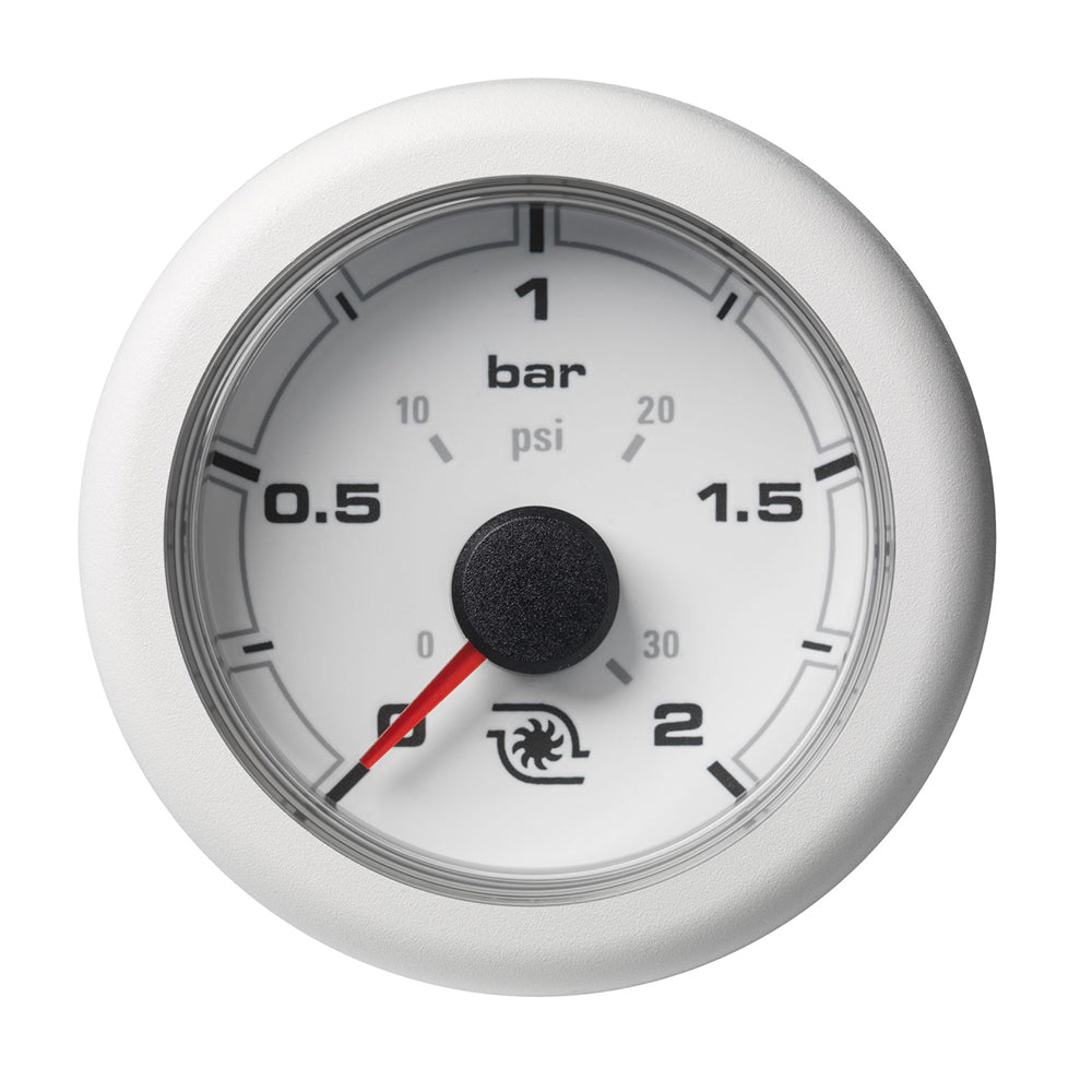 Veratron 52MM (2-1/16&quot;) OceanLink Boost Pressure Gauge - 2 Bar/30PSI - White Dial  Bezel [A2C1066150001]