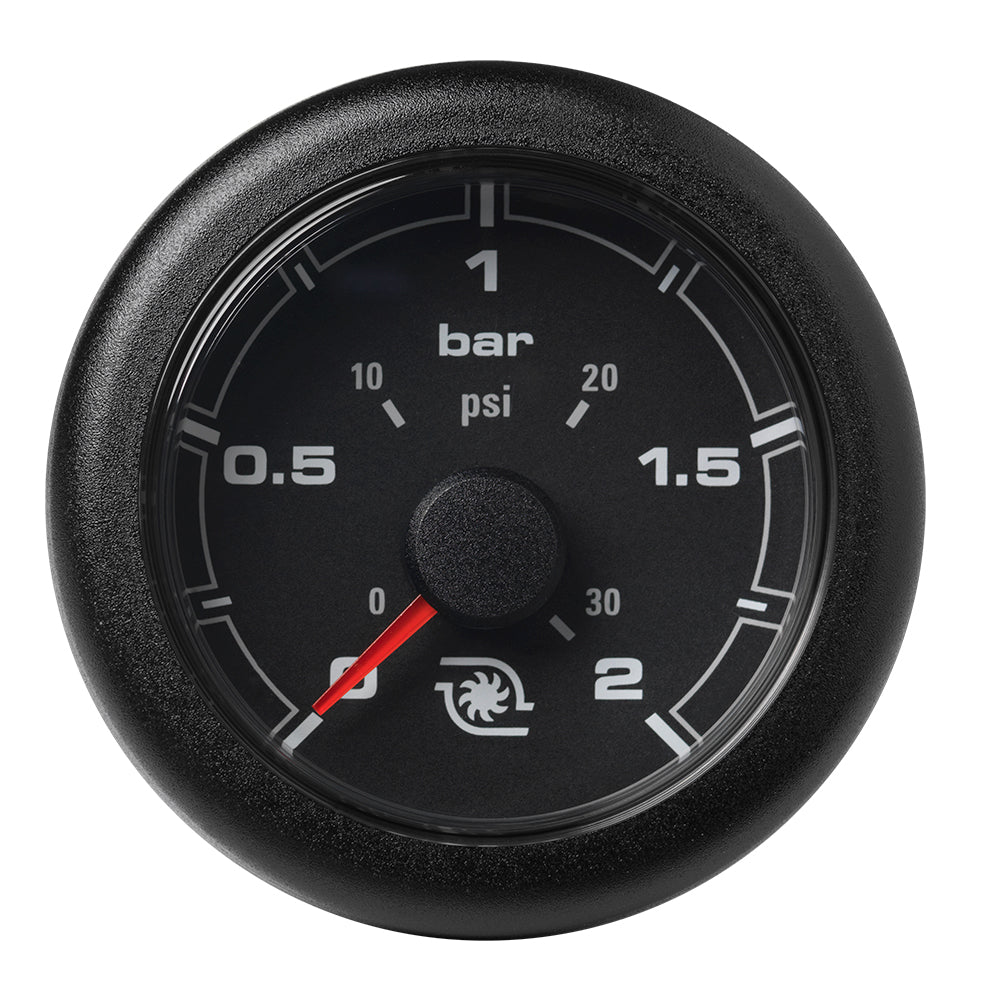 Veratron 52MM (2-1/16&quot;) OceanLink Boost Pressure Gauge - 2 Bar/30 PSI - Black Dial  Bezel [A2C1066140001]