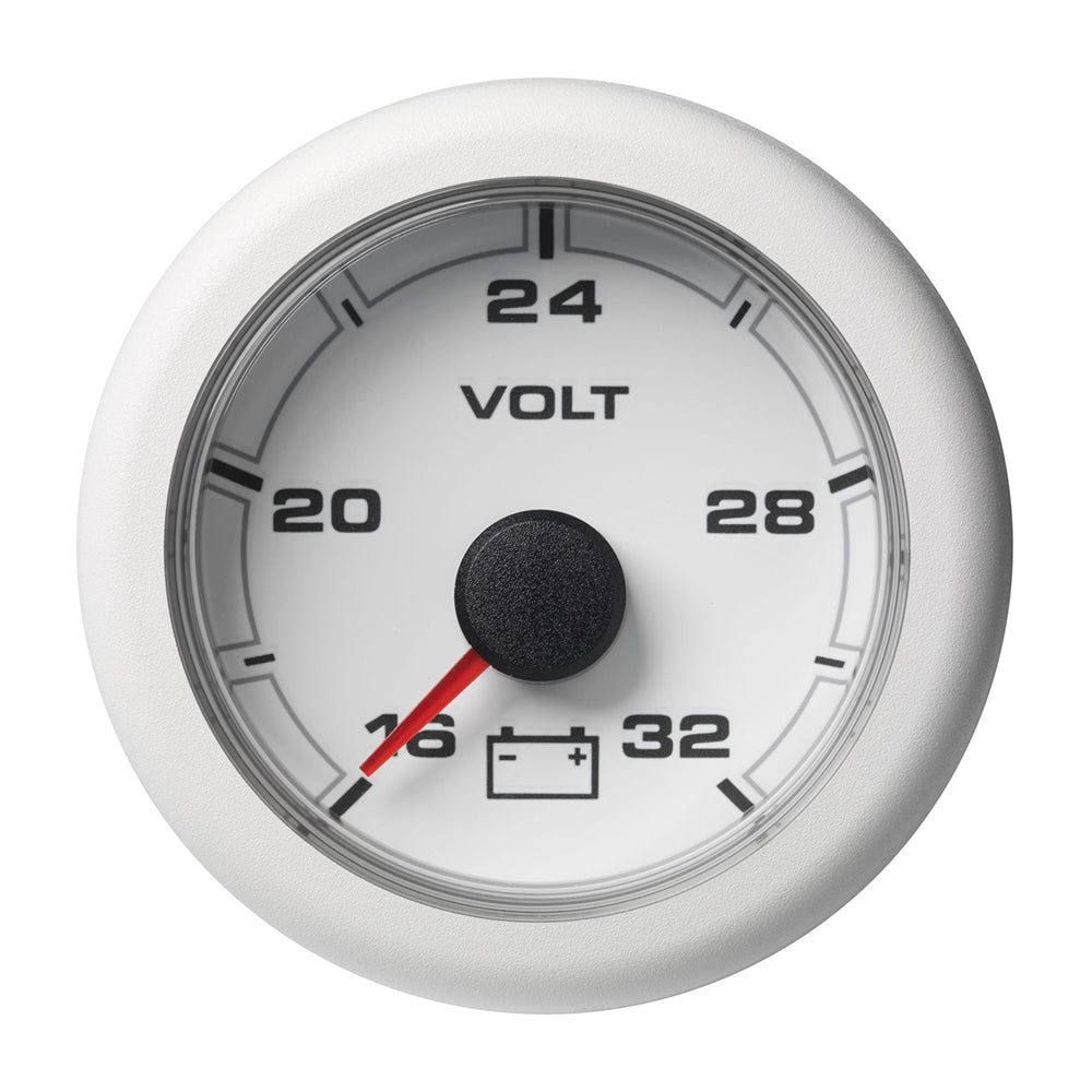 Veratron 52MM (2-1/16&quot;) OceanLink Battery Voltage Gauge - 16 to 32V - White Dial  Bezel [A2C1066130001]