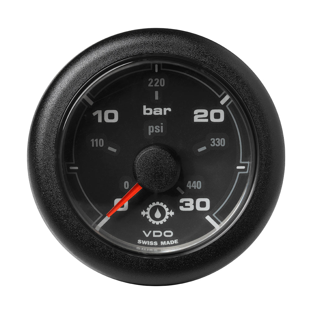 Veratron 52MM (2-1/16&quot;) OceanLink Transmission Oil Pressure Gauge - 30 Bar/440 PSI - Black Dial  Bezel [A2C1066040001]