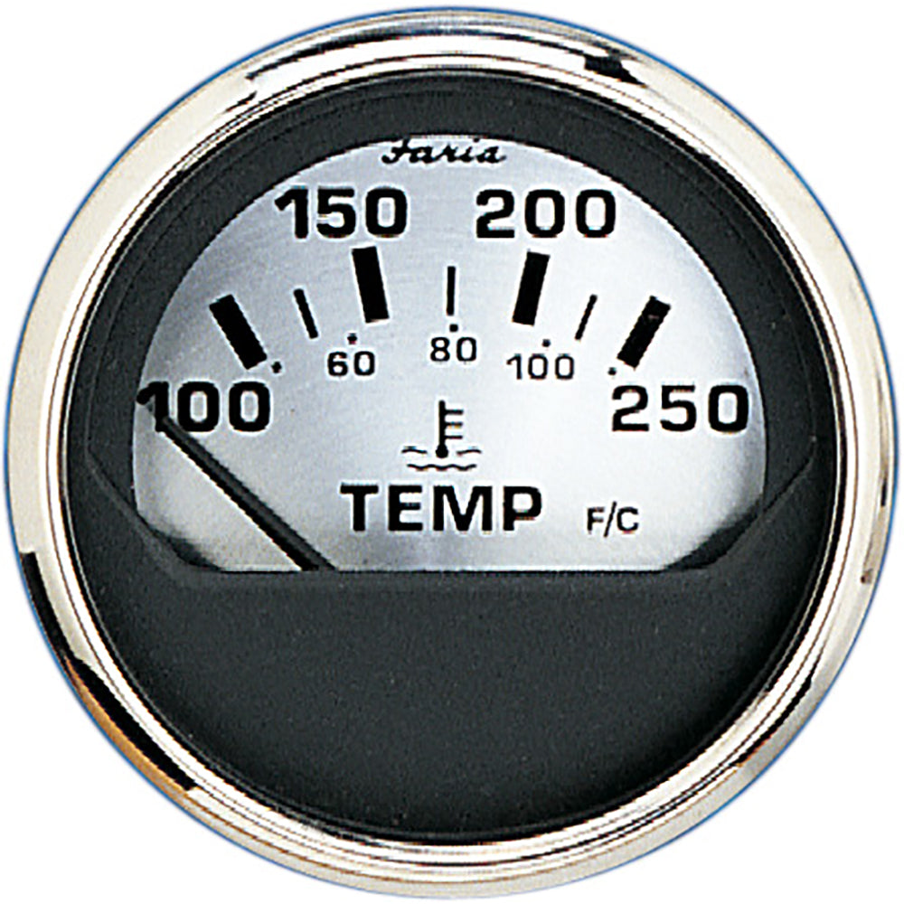 Faria Spun Silver 2&quot; Water Temp Gauge [16004]