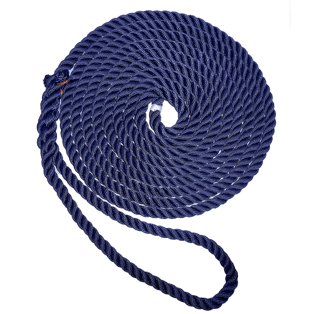 New England Ropes 1/2&quot; Premium 3-Strand Dock Line - Navy Blue - 35 [C6053-16-00035]