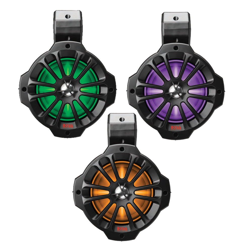 Boss Audio 6.5&quot; B62RGB Amplified RGB Waketower Speakers - Matte Black - 750W [B62RGB]