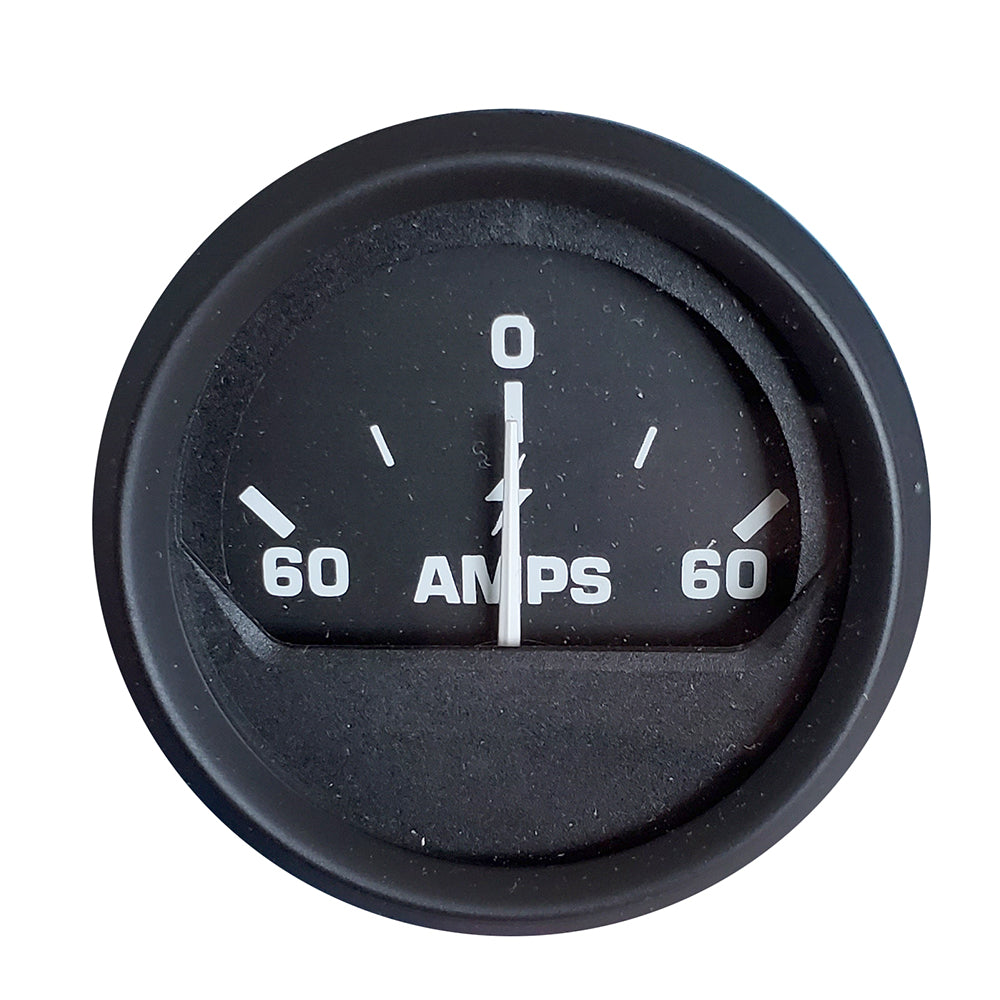 Faria Euro Black 2&quot; Ammeter Gauge (60-0-60 AMP) [12822]