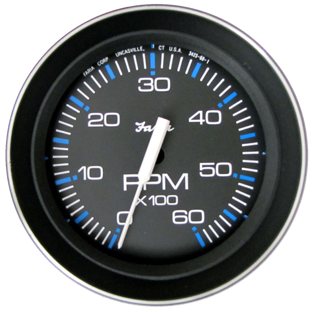 Faria Coral 4&quot; Tachometer 6000 RPM (Gas) (Inboard and I/O) [33004]