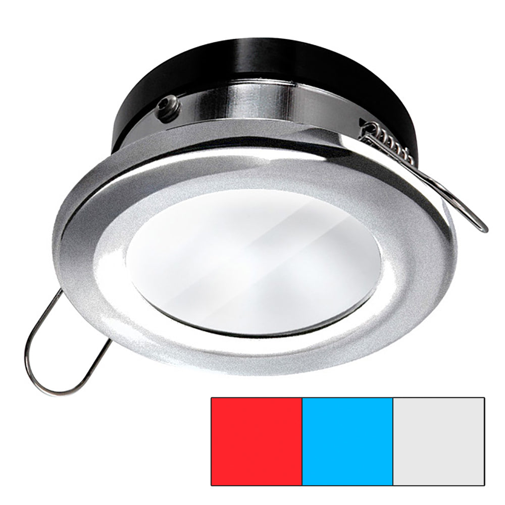 i2Systems Apeiron A1120 Spring Mount Light - Round - Red, Cool White  Blue - Brushed Nickel [A1120Z-41HAE]