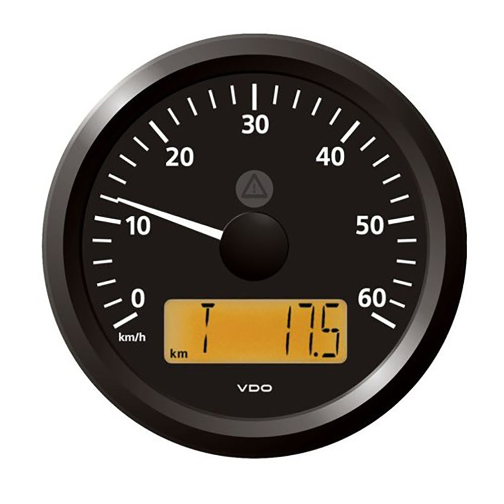 Veratron 3-3/8&quot; (85 mm) ViewLine Speedometer - 0 to 60 KMH - 12/24V - Black Dial  Triangular Bezel [A2C59512367]