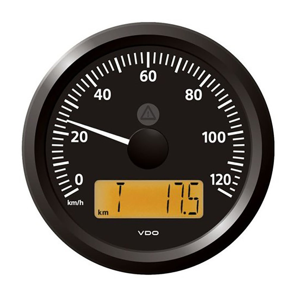 Veratron 3-3/8&quot; (85 mm) ViewLine Speedometer - 0 to 120 KMH - 12/24V - Black Dial  Triangular Bezel [A2C59512369]