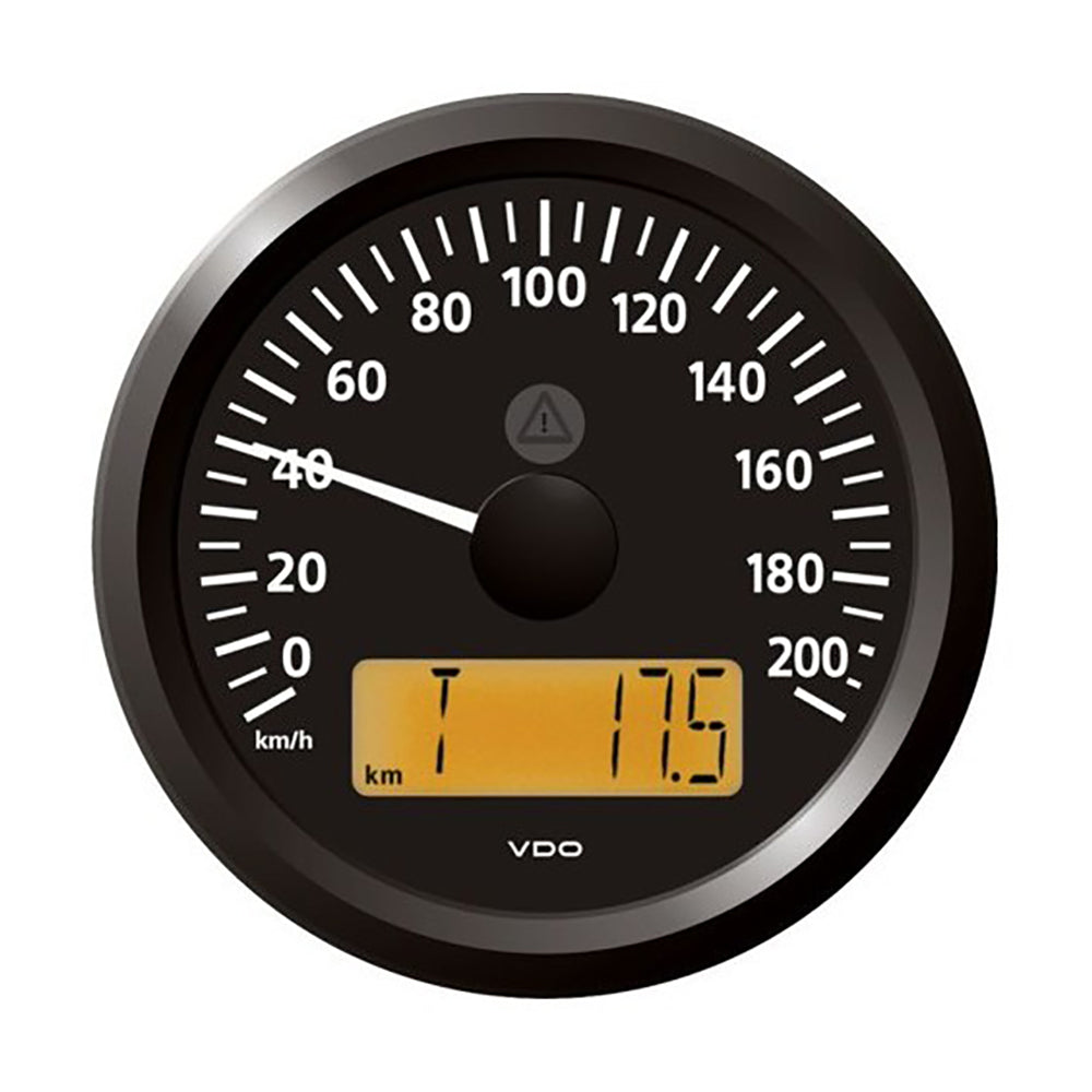 Veratron 3-3/8&quot; (85 mm) ViewLine Speedometer - 0 to 200 KMH - 12/24V - Black Dial  Triangular Bezel [A2C59512370]