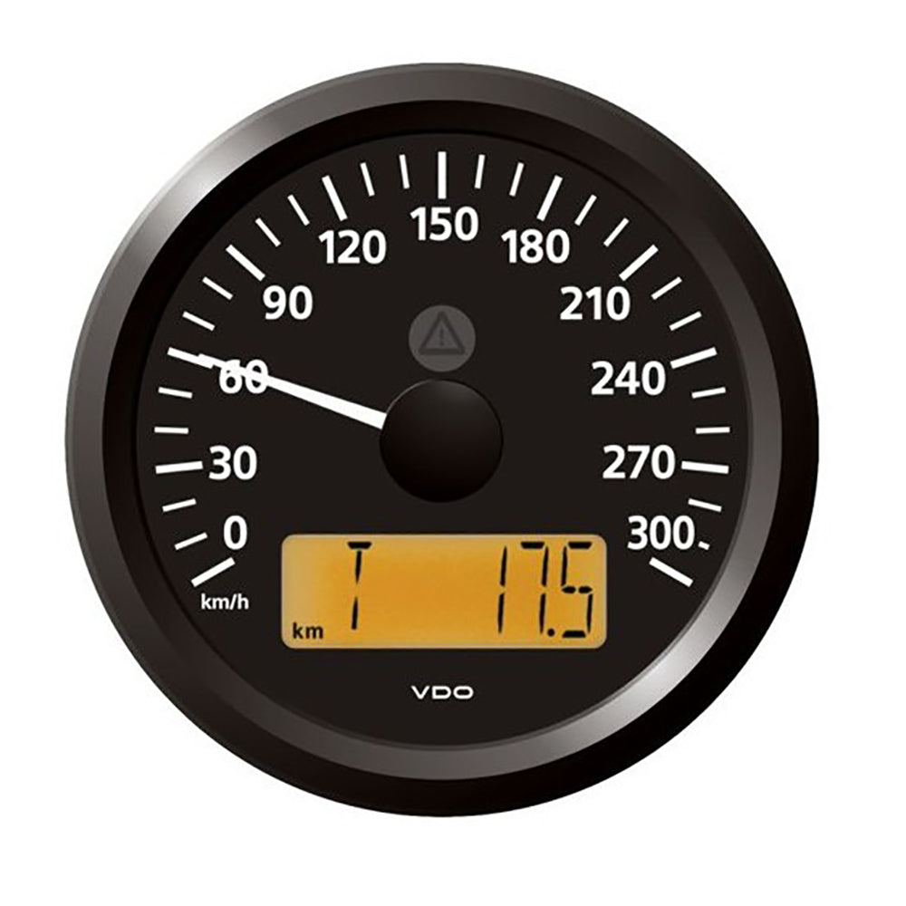 Veratron 3-3/8&quot; (85 mm) ViewLine Speedometer - 0 to 300 KMH - 12/24V - Black Dial  Triangular Bezel [A2C59512371]