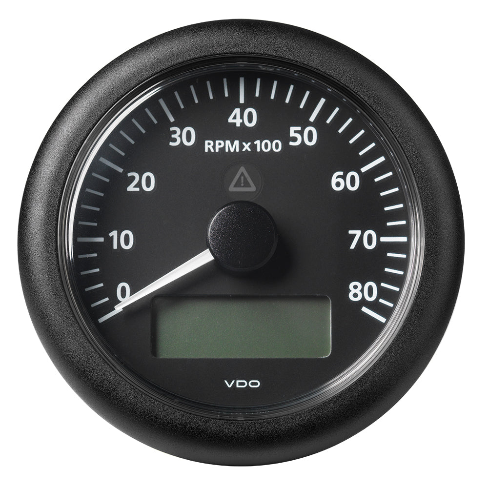 Veratron 3-3/8&quot; (85MM) ViewLine Tachometer with Multi-Function Display - 0 to 8000 RPM - Black Dial  Bezel [A2C59512395]