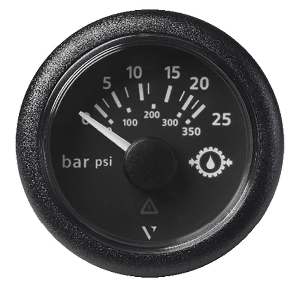 Veratron 52MM (2-1/16&quot;) ViewLine Transmission Oil Pressure 25 Bar/350 PSI - Black Dial  Round Bezel [A2C59514136]