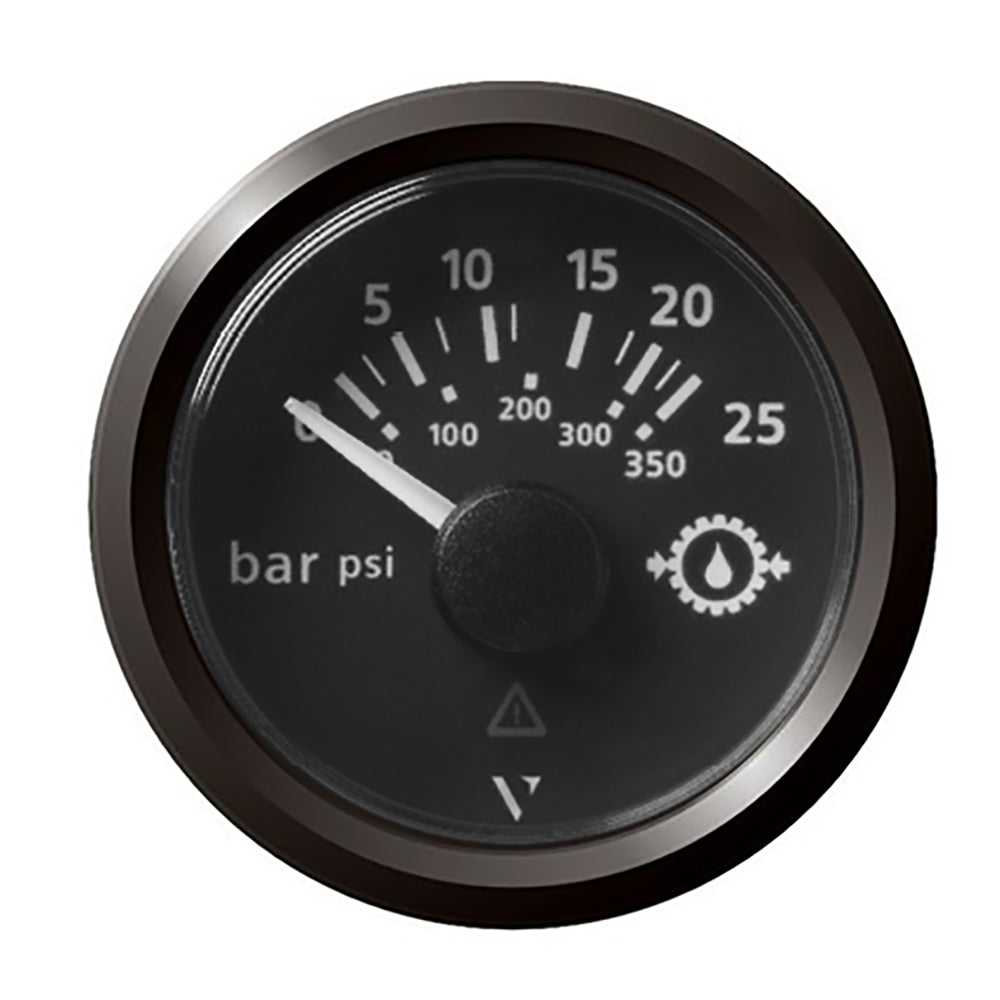 Veratron 52MM (2-1/16&quot;) ViewLine Transmission Oil Pressure 25 Bar/350 PSI - Black Dial  Triangular Bezel [A2C59514139]