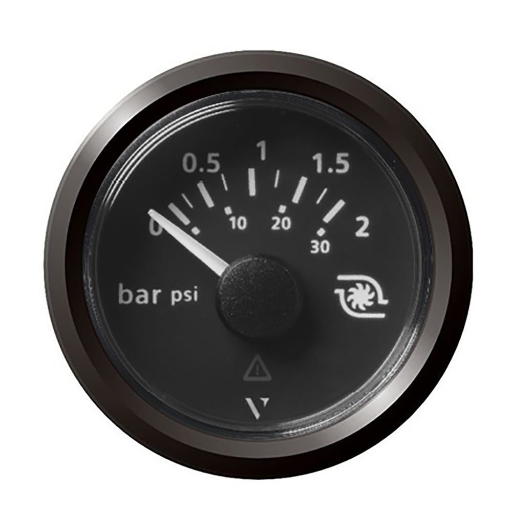 Veratron 52MM (2-1/16&quot;) ViewLine Boost Pressure Gauge 2 Bar/30 PSI - Black Dial  Triangular Bezel [A2C59514152]