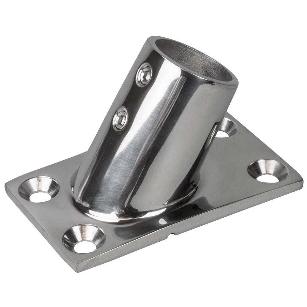 Sea-Dog Rail Base Fitting Rectangular Base 60 316 Stainless Steel - 1-7/8&quot; x 3-1/4&quot; - 1&quot; OD [281601-1]