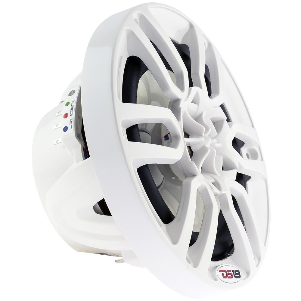 DS18 HYDRO 6.5&quot; 2-Way Marine Speakers w/RGB LED Lights 300W - White [NXL-6]