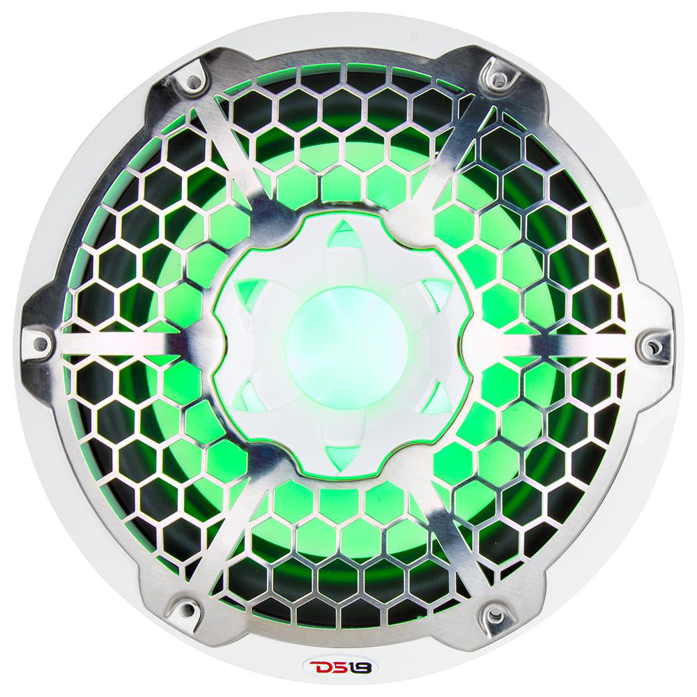 DS18 HYDRO 10&quot; Subwoofer w/RGB Lights - 600W - White [NXL-10SUB]