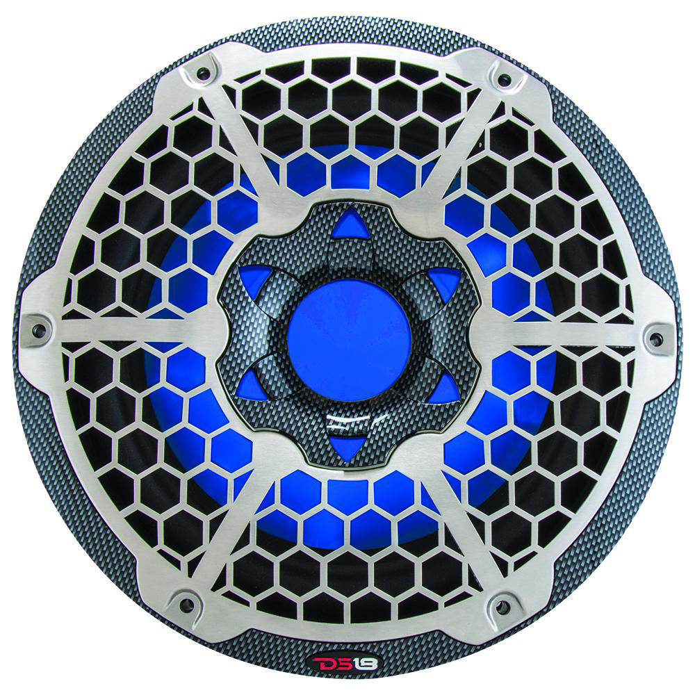 DS18 HYDRO 10&quot; Subwoofer w/RGB Lights - 600W - Carbon Fiber [CF-10SUB]