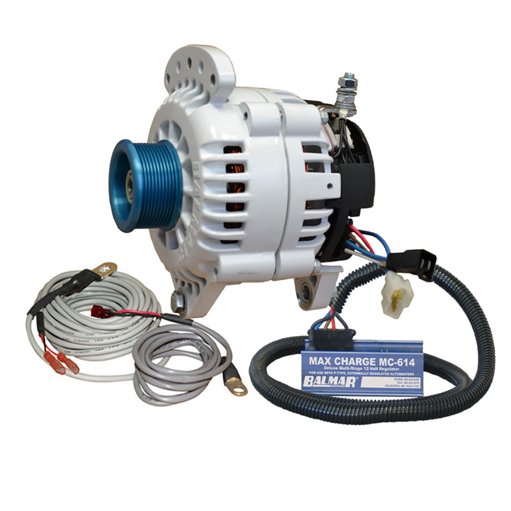 Balmar Alternator 120 AMP Kit 120V 3.15&quot; Dual Foot Saddle J10 Pulley Regulator  Temp Sensor [60-YP-MC-120-J10]