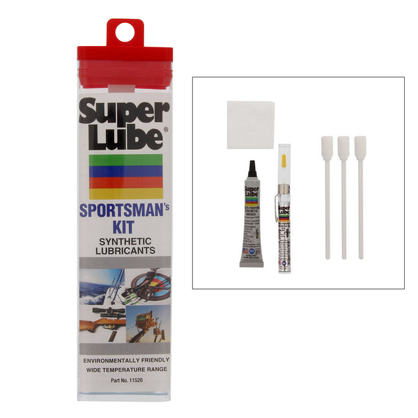 Super Lube Sportsman's Kit Synthetic Lubricants w/Oil, Grease, Cleaning Cloth  Foam Swabs