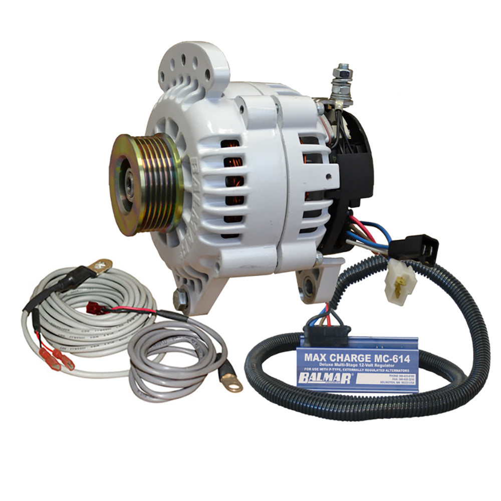 Balmar Alternator 120 AMP 12V 3.15&quot; Dual Foot Saddle K6 Pulley Regulator  Temp Sensor [60-YP-MC-120-K6]