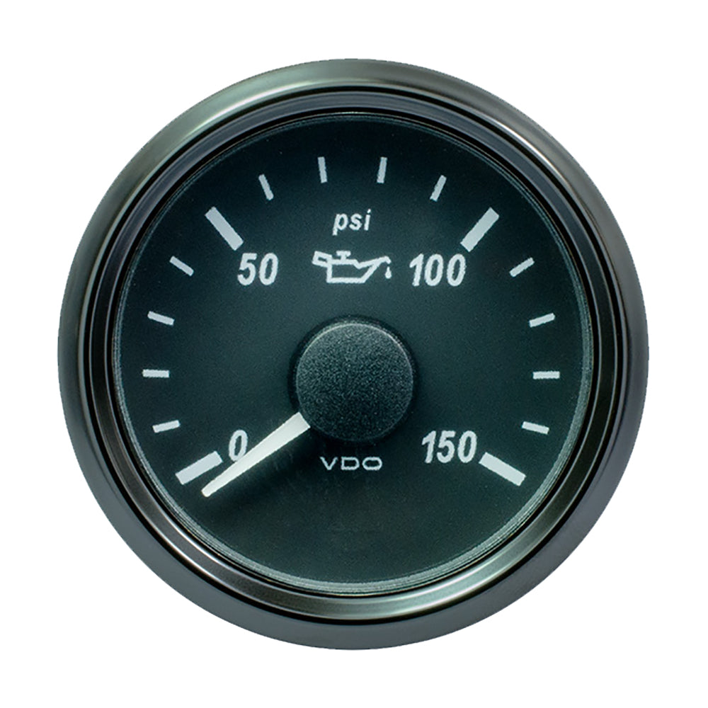 VDO SingleViu 52mm (2-1/16&quot;) Oil Pressure Gauge - 150 PSI - 0-180 Ohm [A2C3833300030]