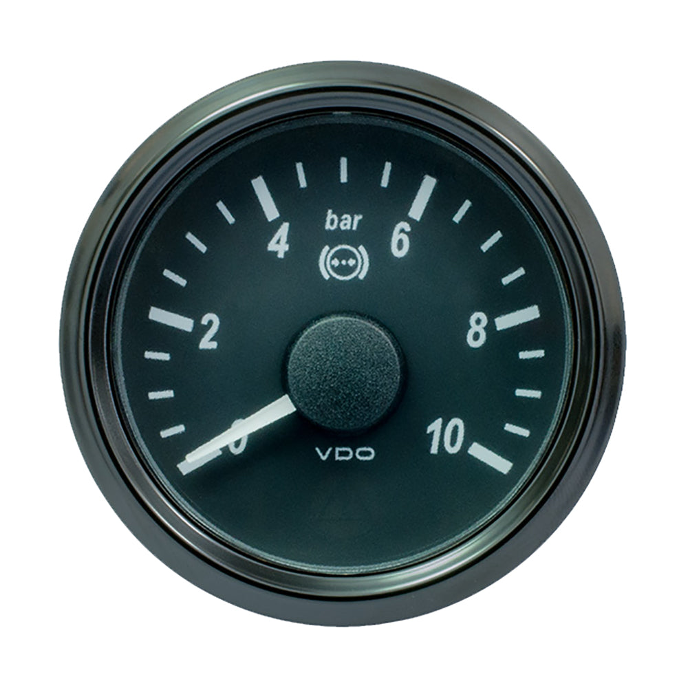 VDO SingleViu 52mm (2-1/16&quot;) Brake Pressure Gauge - 15 Bar - 0-180 Ohm [A2C3833450030]