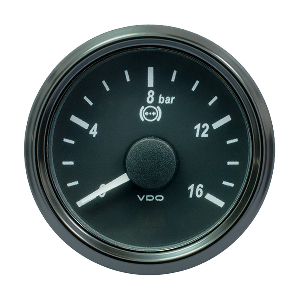 VDO SingleViu 52mm (2-1/16&quot;) Brake Pressure Gauge - 16 Bar - 0-4.5V [A2C3832710030]