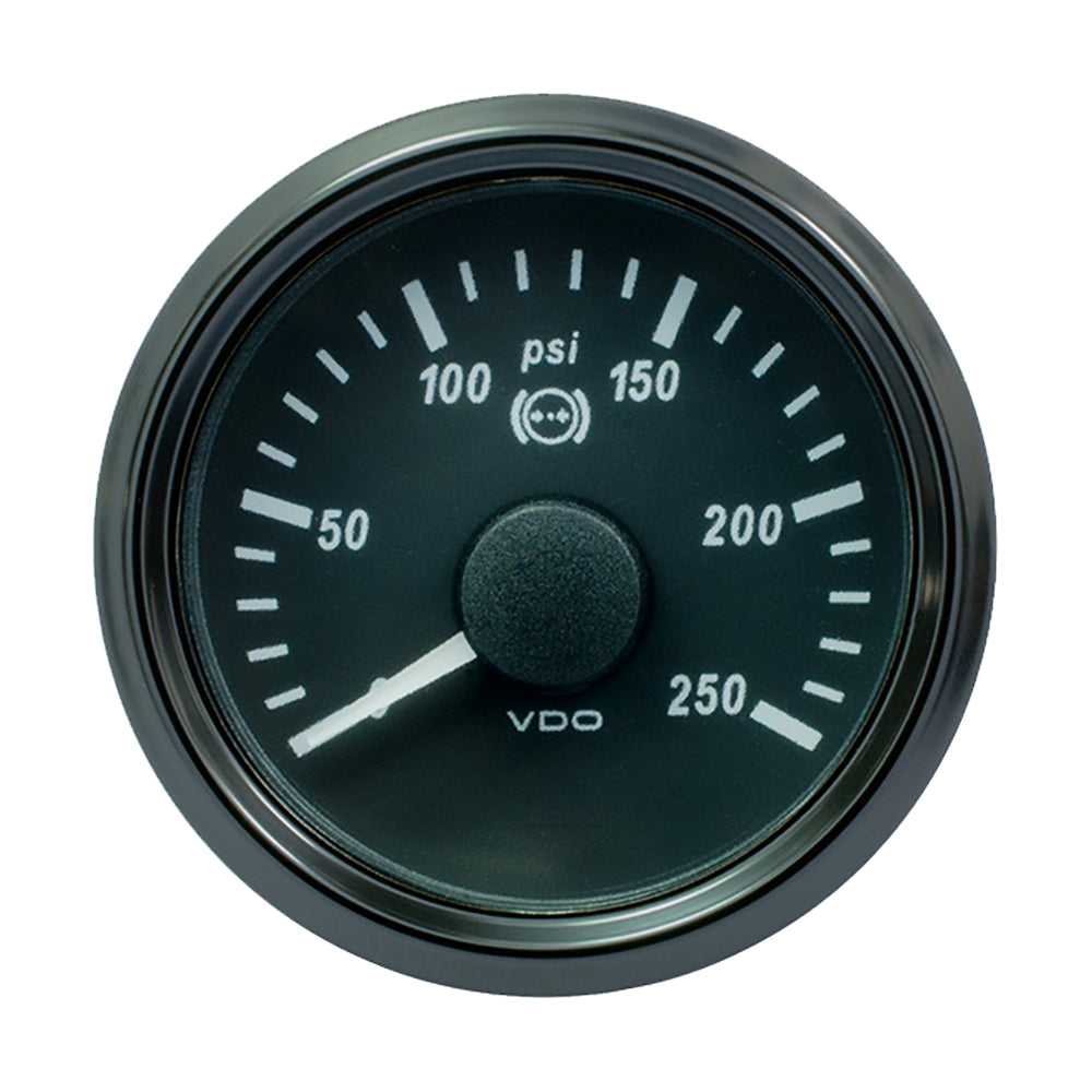 VDO SingleViu 52mm (2-1/16&quot;) Brake Pressure Gauge - 250 PSI - 0-4.5V [A2C3832730030]