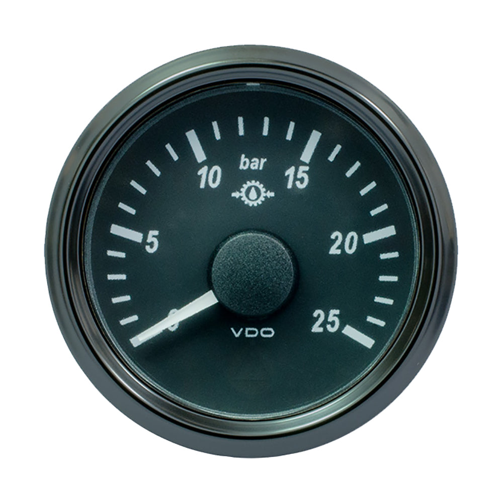 VDO SingleViu 52mm (2-1/16&quot;) Gear Oil Pressure Gauge - 25 Bar - 0-180 Ohm [A2C3833460030]