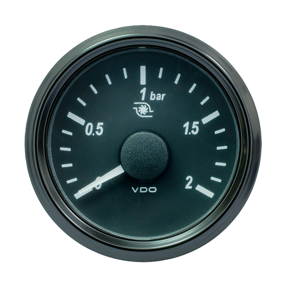 VDO SingleViu 52mm (2-1/16&quot;) Turbo Pressure Gauge - 2 Bar - 0-180 Ohm [A2C3833490030]