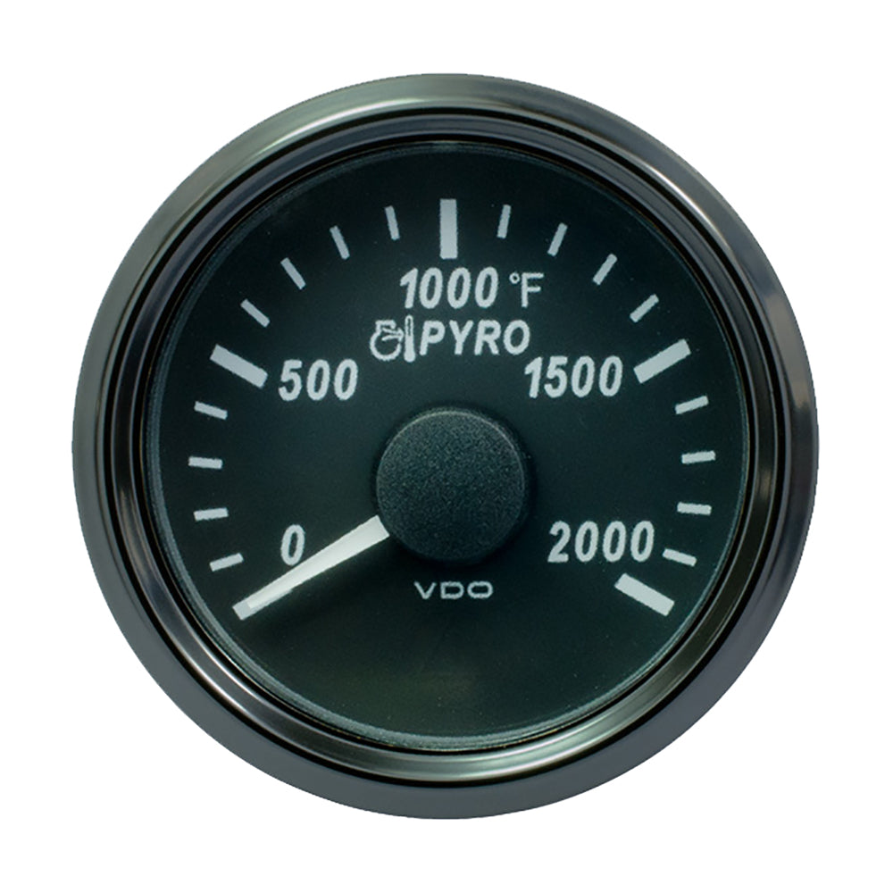 VDO SingleViu 52mm (2-1/16&quot;) Exhaust Gas Temp. Gauge - 2000F [A2C3833040030]