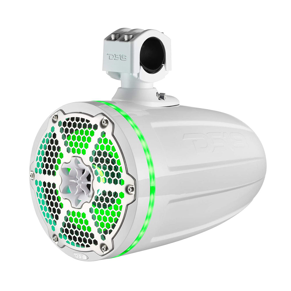 DS18 Hydro 6.5&quot; Neodymium Wakeboard Speakers with 1&quot; Driver and RGB LED Lights - 450W - White [NXL-X6TPNEO/WH]