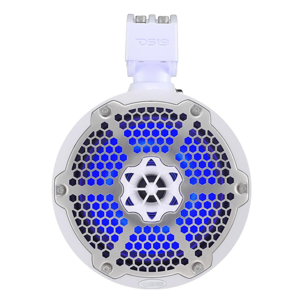 DS18 Hydro 6.5&quot; Neodymium Wakeboard Speakers with 1&quot; Driver and RGB LED Lights - 450W - White [NXL-X6TPNEO/WH]