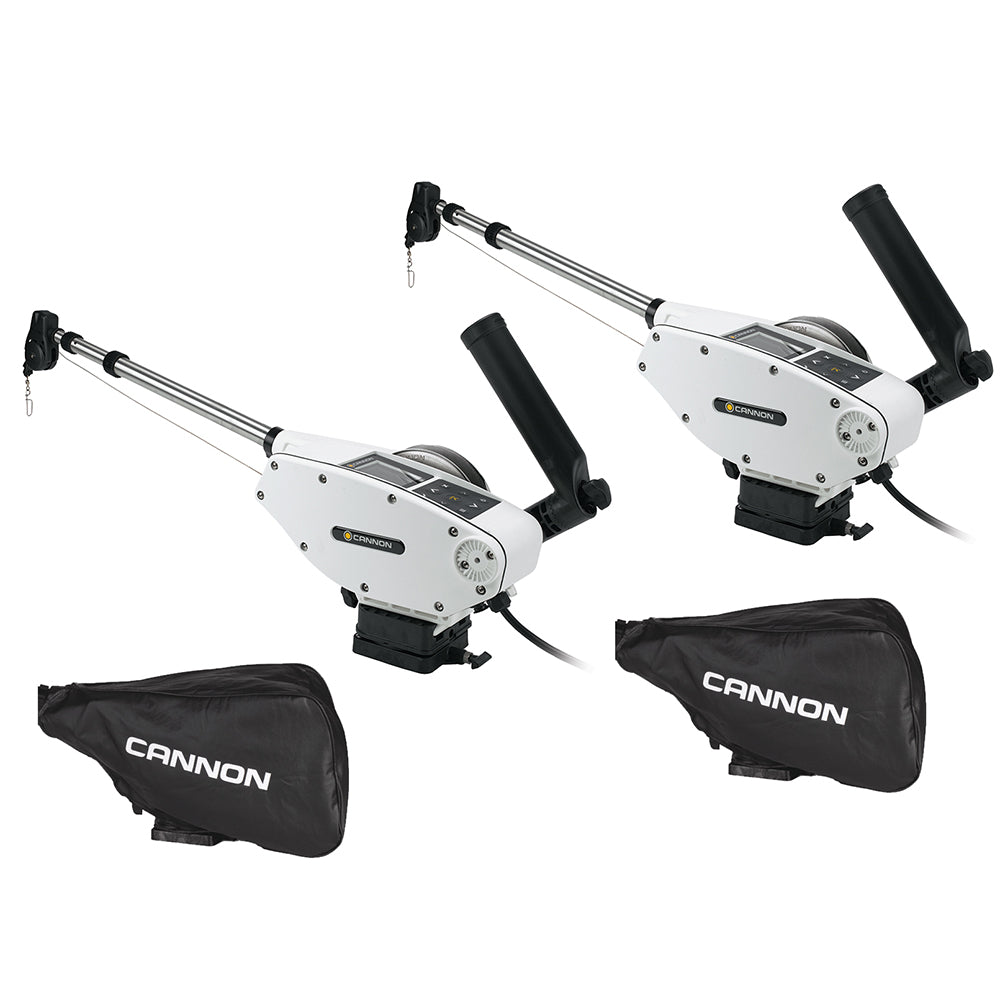 Cannon Optimum 10 Tournament Series (TS) BT Electric Downrigger 2-Pack w/Black Covers  [1902340X2/COVERS]