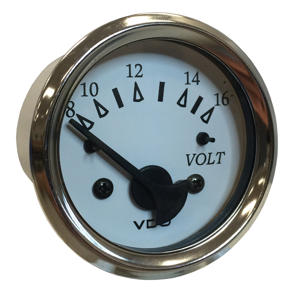 VDO Cockpit Marine 52MM (2-1/16&quot;) Voltmeter - White Dial/Chrome Bezel [332-15282]