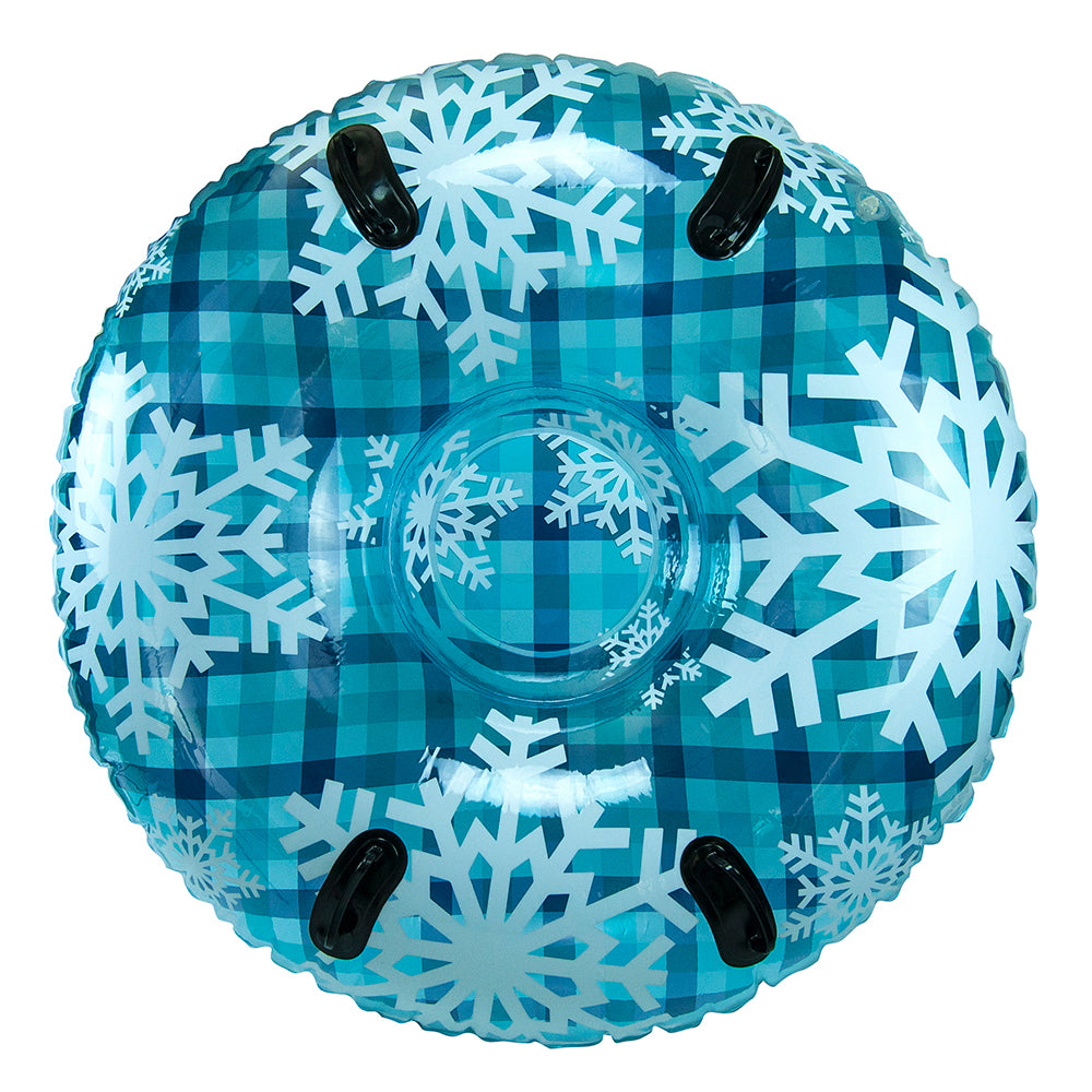 Aqua Leisure 43&quot; Pipeline Sno Clear Top Racer Sno-Tube - Cool Blue Plaid [PST13365S2]